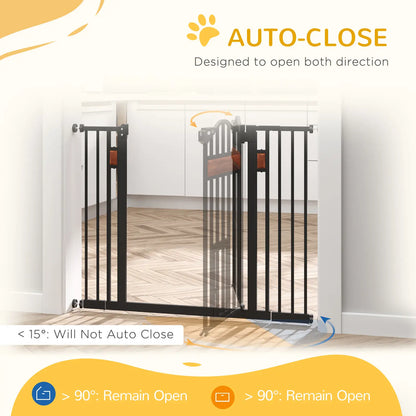 29.1''-41.3'' Extra Wide Dog Gate, Cat Door, Pressure Fit, Auto Close Houses, Kennels & Pens at Gallery Canada