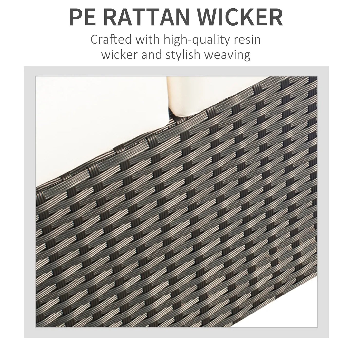 3 Seat Rattan Wicker Sofa, Outdoor Patio Furniture, Cream White Patio Furniture Sets at Gallery Canada