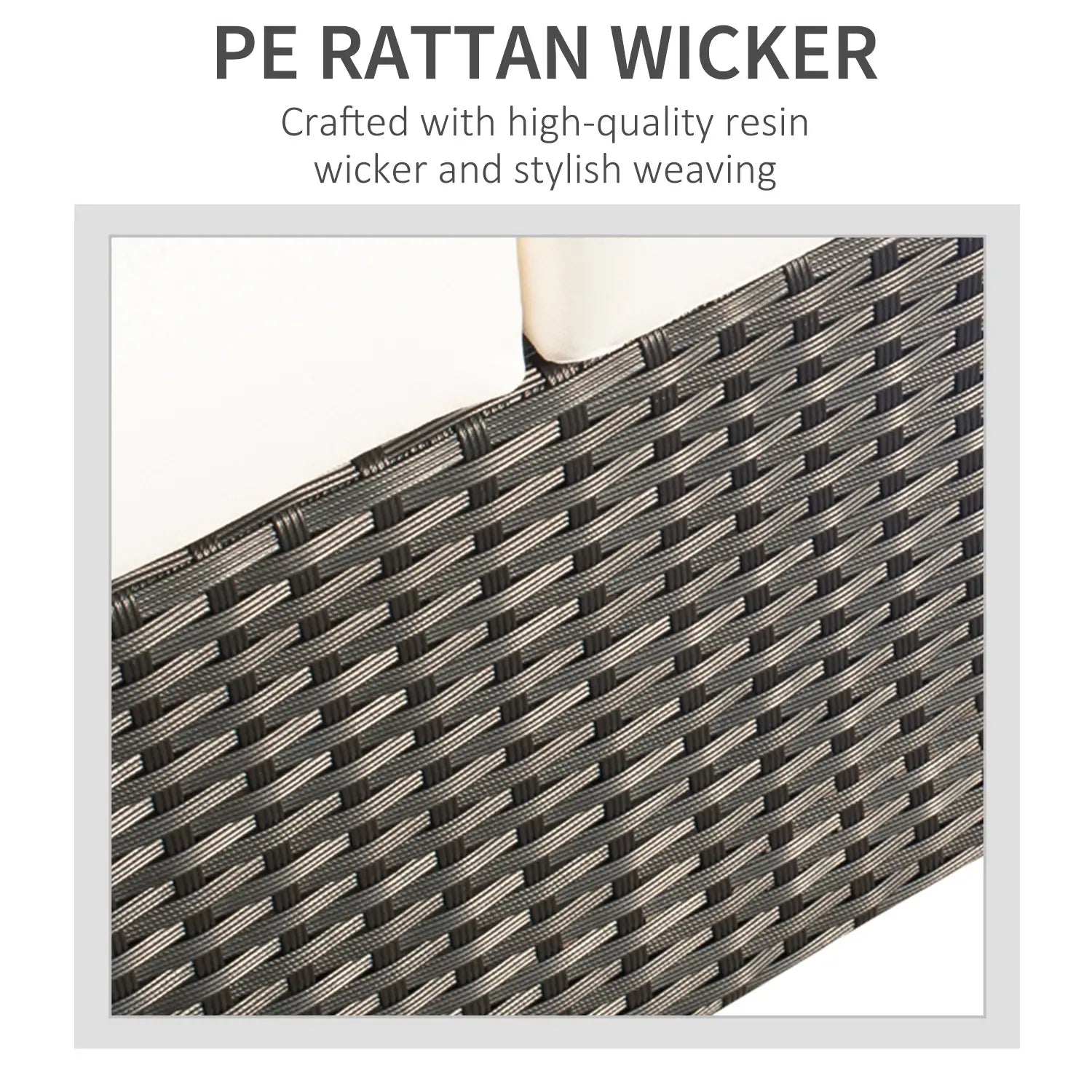 3 Seat Rattan Wicker Sofa, Outdoor Patio Furniture, Cream White Patio Furniture Sets at Gallery Canada