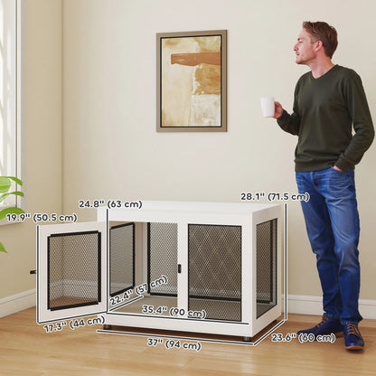 Pet Crate End Table, Water-resistant Cushion, Large Medium Dogs, White Houses, Kennels & Pens at Gallery Canada