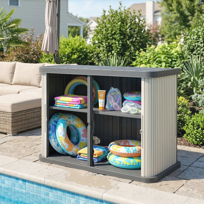 127 Gallon Outdoor Storage Box, UV Resistant, Light Brown Patio Storage Boxes at Gallery Canada