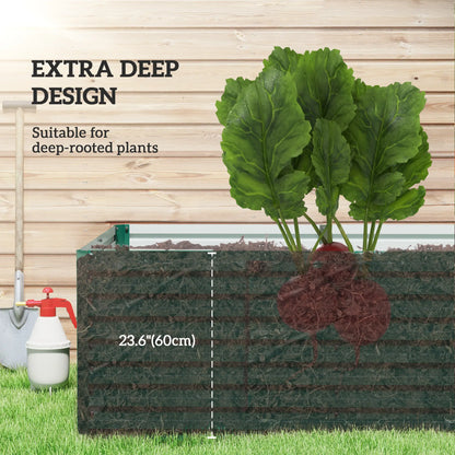 8' x 4' x 2' Raised Garden Bed, Galvanized Planter Box, Green Raised Garden Beds at Gallery Canada