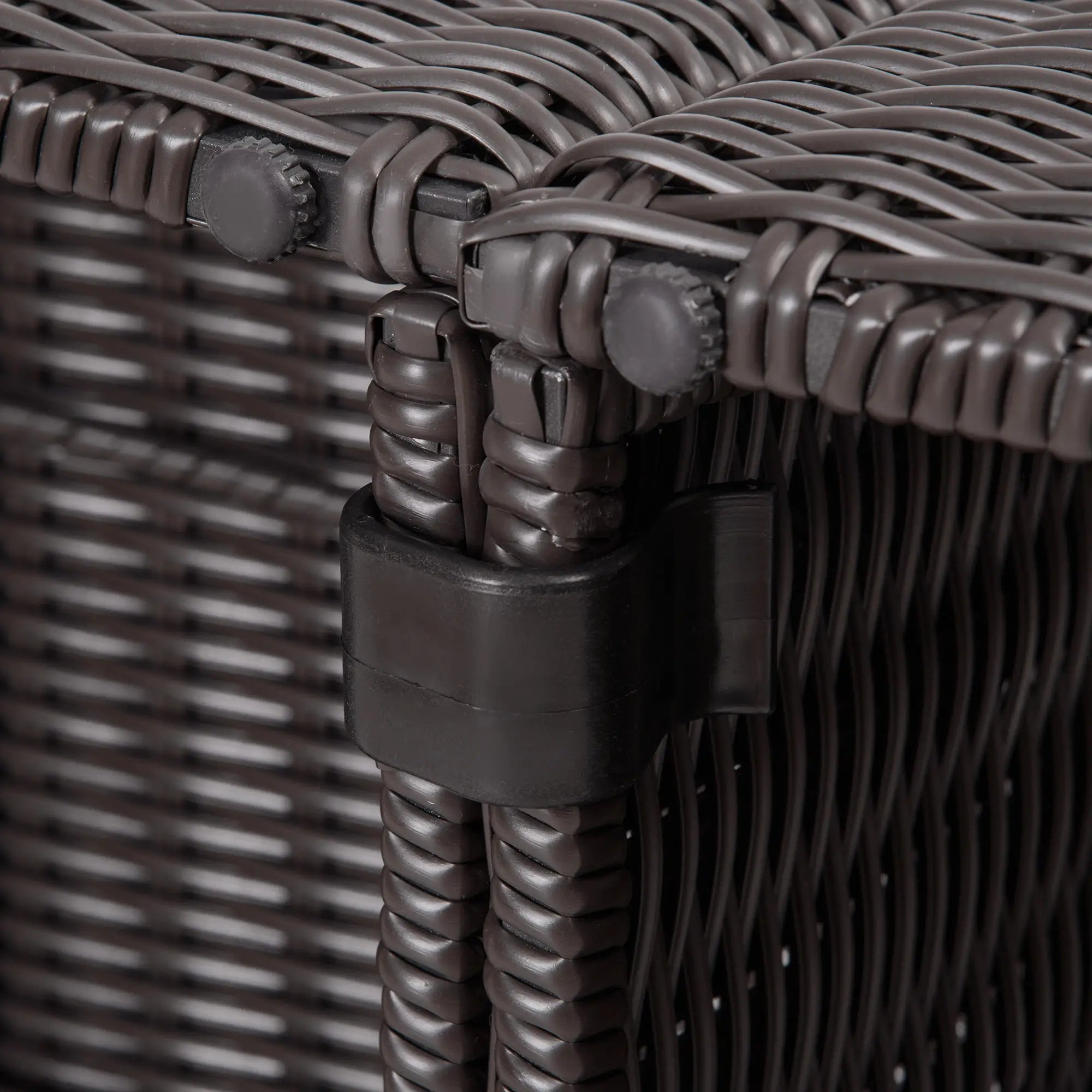 2 Pcs Patio Furniture Set, Wicker Corner Sofa, PE Rattan, Dark Blue Patio Furniture Sets at Gallery Canada