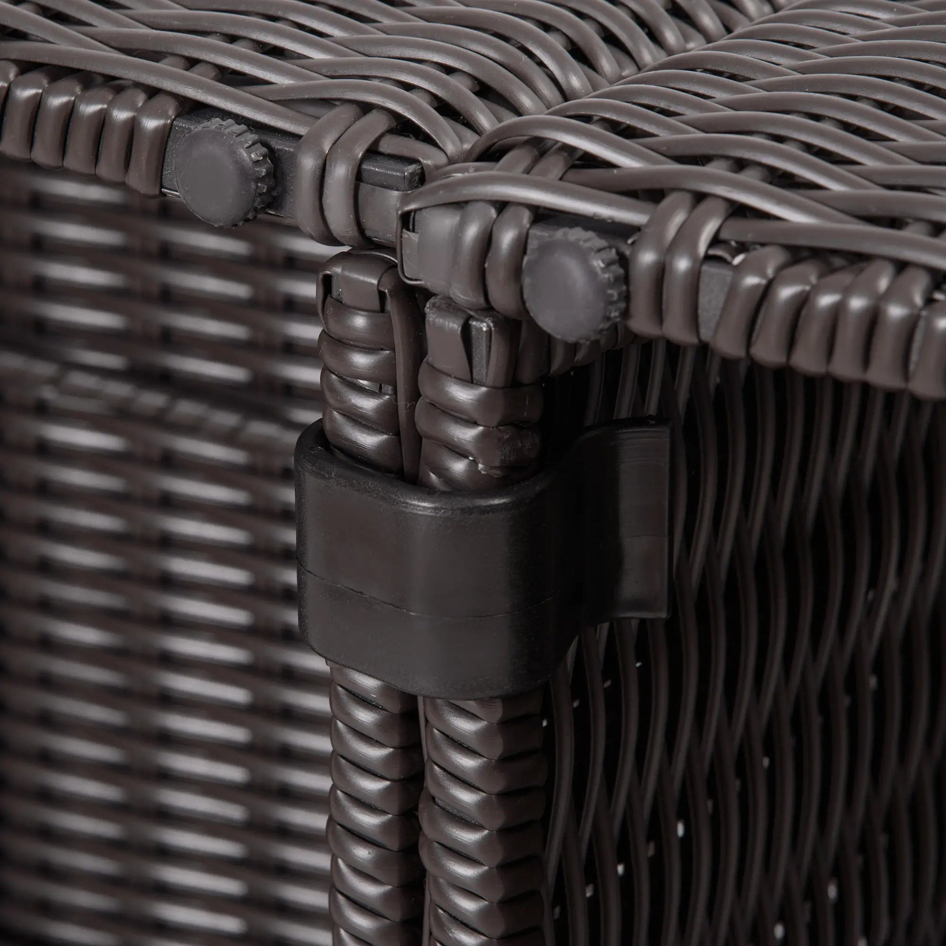 2 Pcs Patio Furniture Set, Wicker Corner Sofa, PE Rattan, Dark Blue Patio Furniture Sets at Gallery Canada