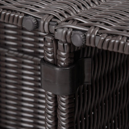 2 Pcs Patio Furniture Set, Wicker Corner Sofa, PE Rattan, Dark Blue Patio Furniture Sets at Gallery Canada