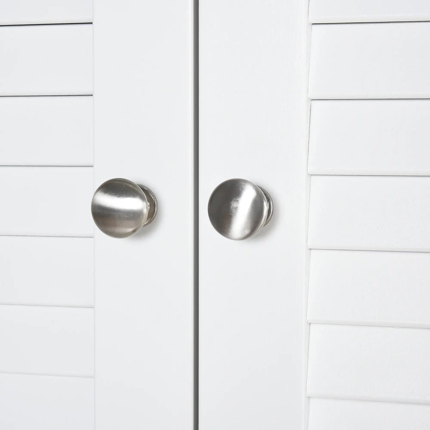 Tall Bathroom Storage Cabinet, 4 Shutter Doors, Adjustable Shelves, White Bathroom Cabinets at Gallery Canada