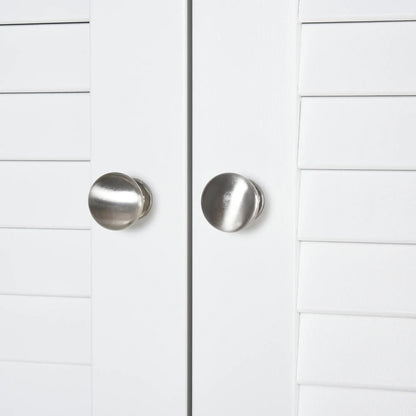 Tall Bathroom Storage Cabinet, 4 Shutter Doors, Adjustable Shelves, White Bathroom Cabinets at Gallery Canada