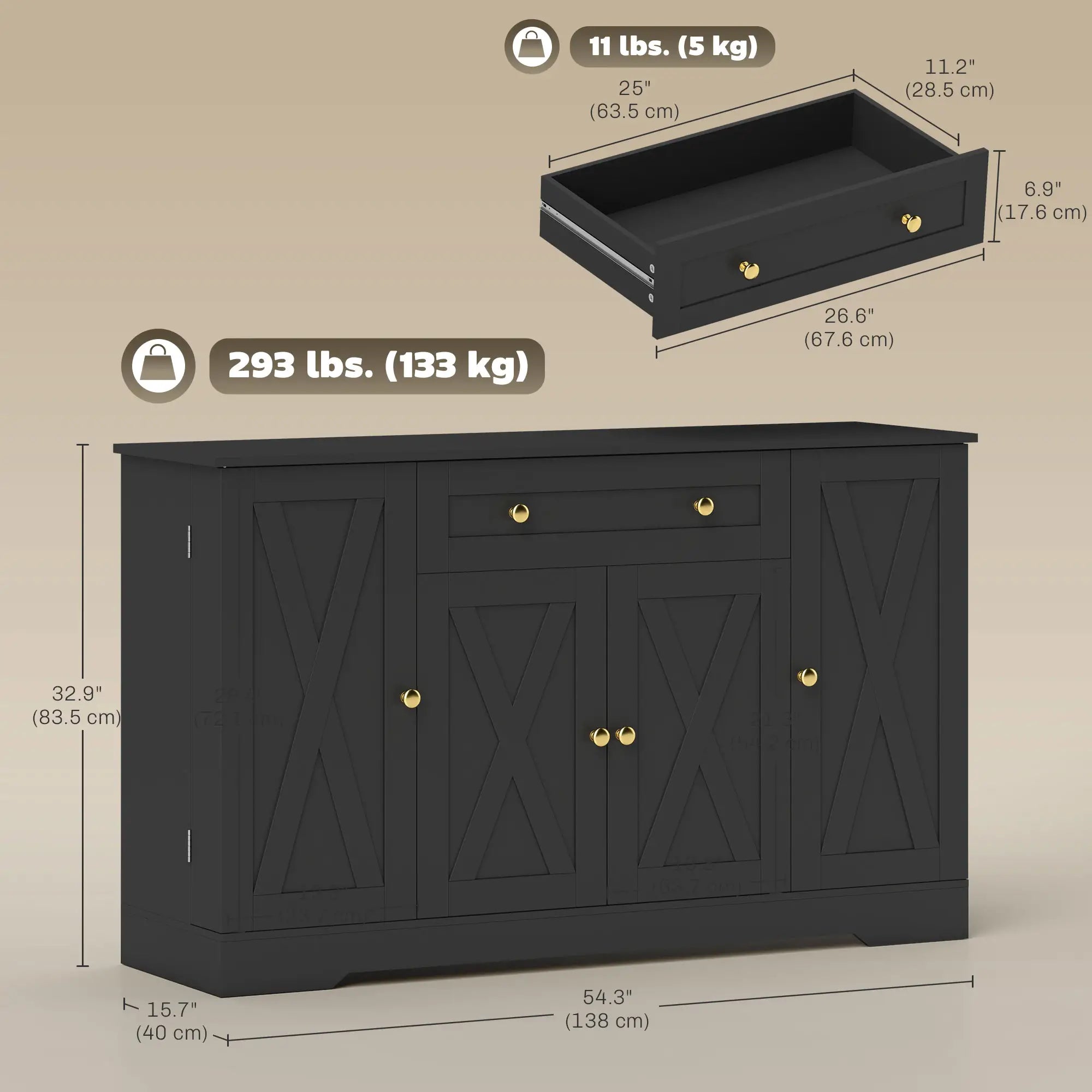 Sideboard Buffet Cabinet, Farmhouse Coffee Bar, Black Bar Cabinets at Gallery Canada