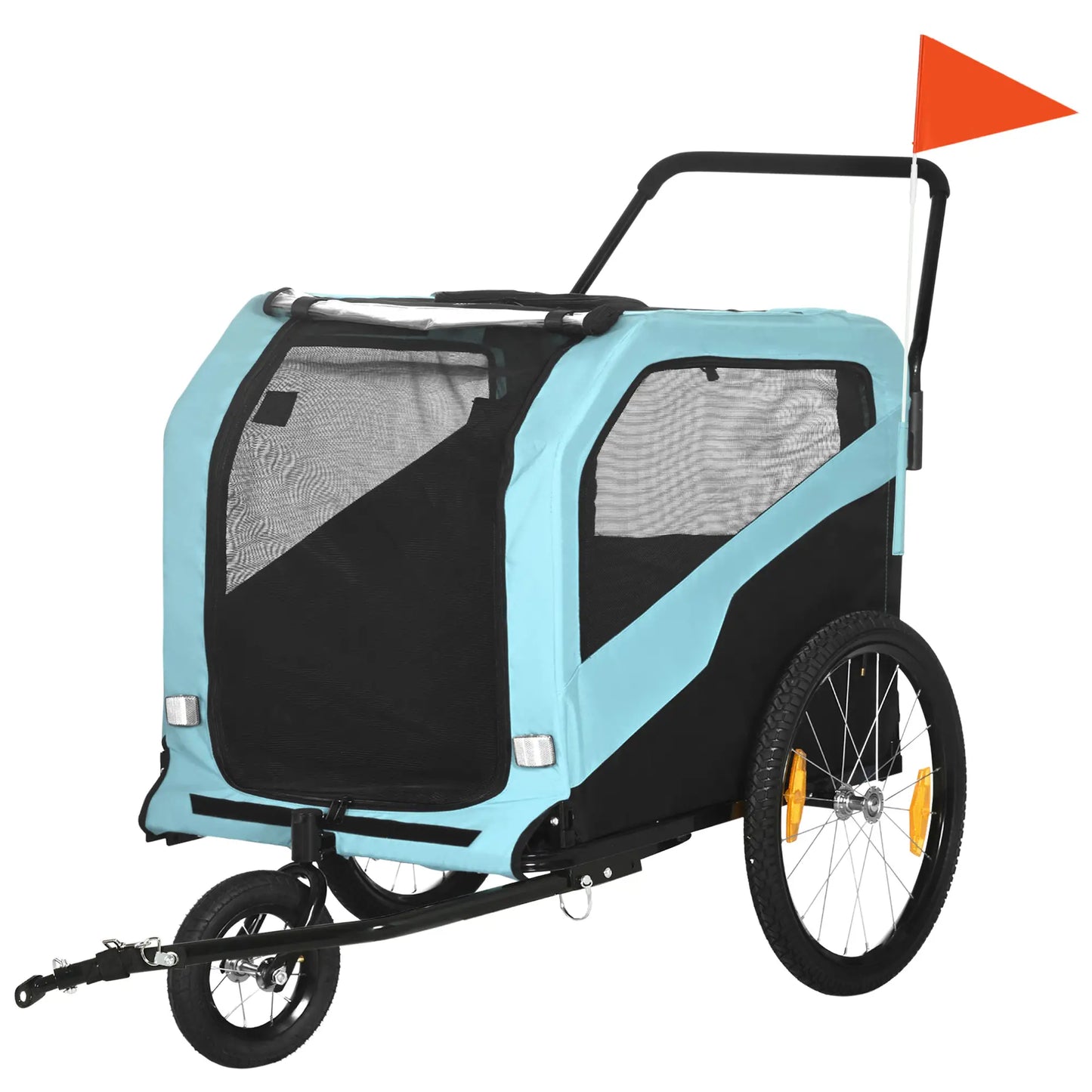 2-in-1 Dog Bike Trailer, Pet Stroller, Large, Quick-Release Wheels, Blue Dog Bike Trailers & Strollers at Gallery Canada