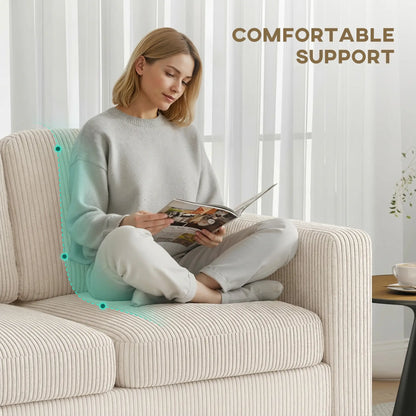 L Shaped Sectional Sofa, With Chaise Or Ottoman, Cream White 3-Seater Sofas at Gallery Canada