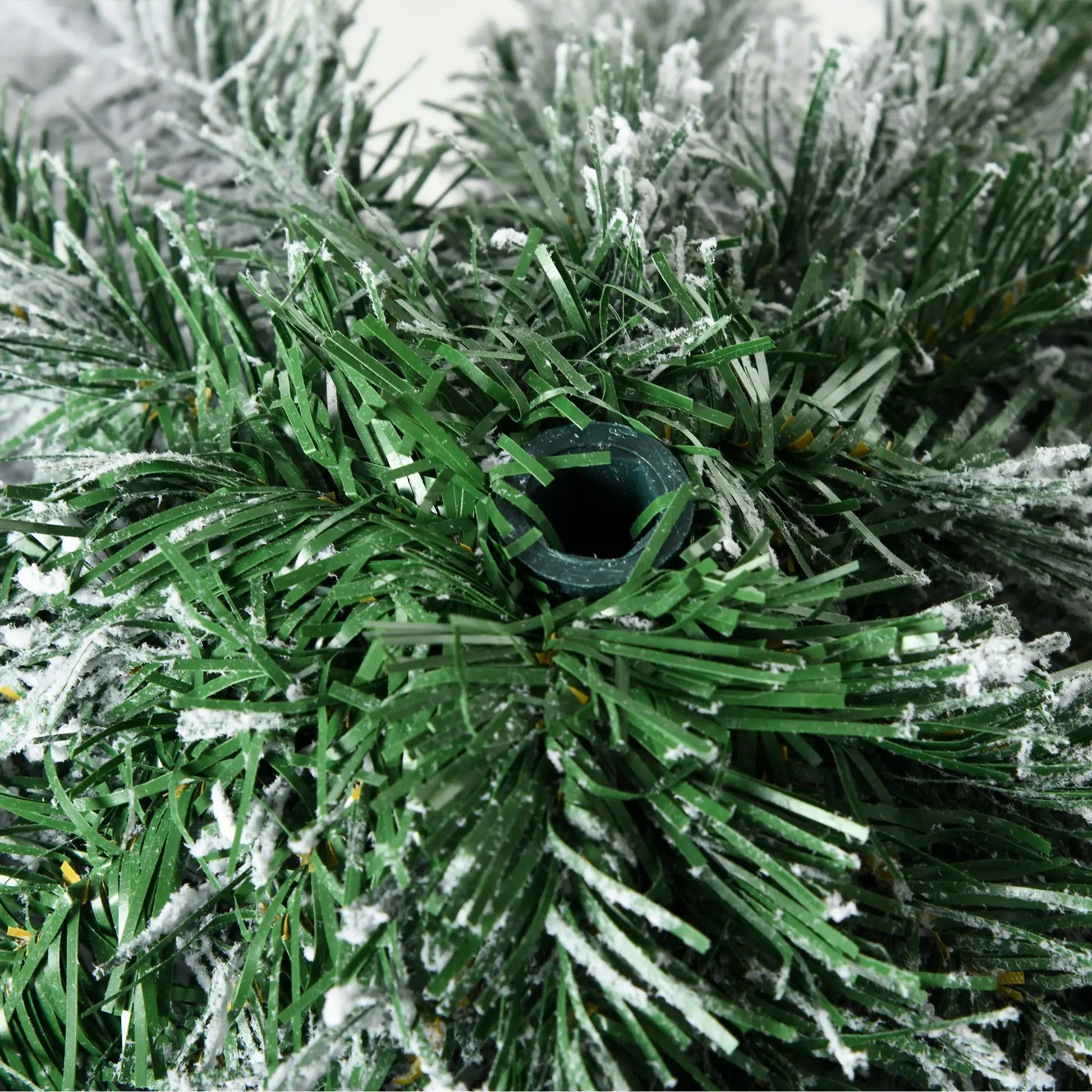 6' Artificial Slim Flocked Christmas Tree, Snow Frosted Branches, Steel Base Artificial Christmas Trees at Gallery Canada