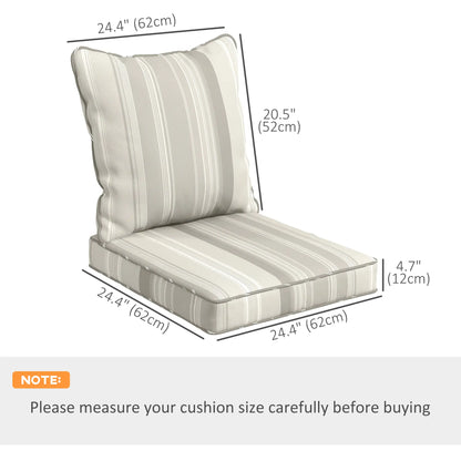 Seat Cushion Back Pillows Set of 2, Patio Chair Cushions, Indoor Outdoor, Grey Patio Chair Cushions at Gallery Canada