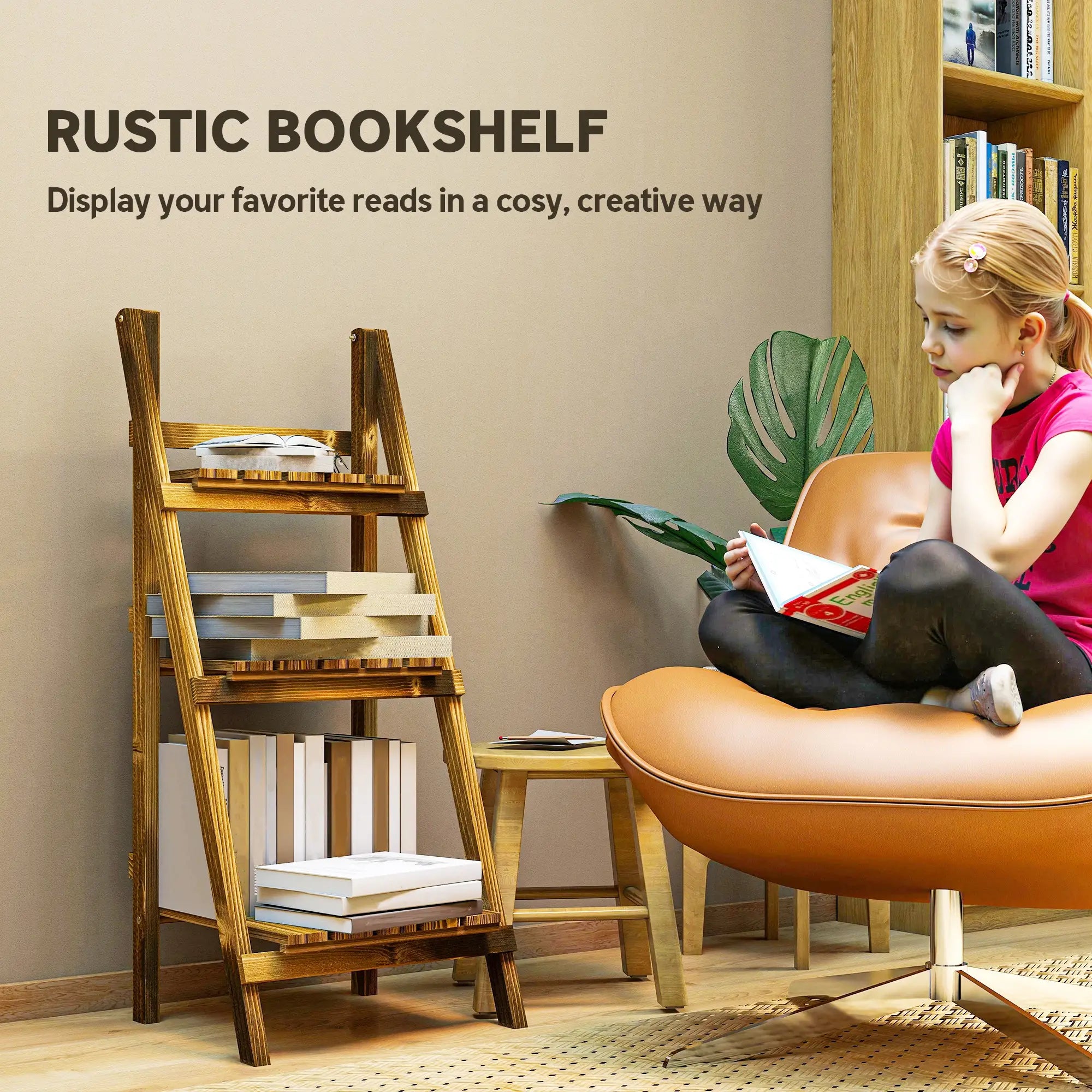 Foldable 3-Tier Wooden Plant Stand, Garden Indoor Outdoor, 16