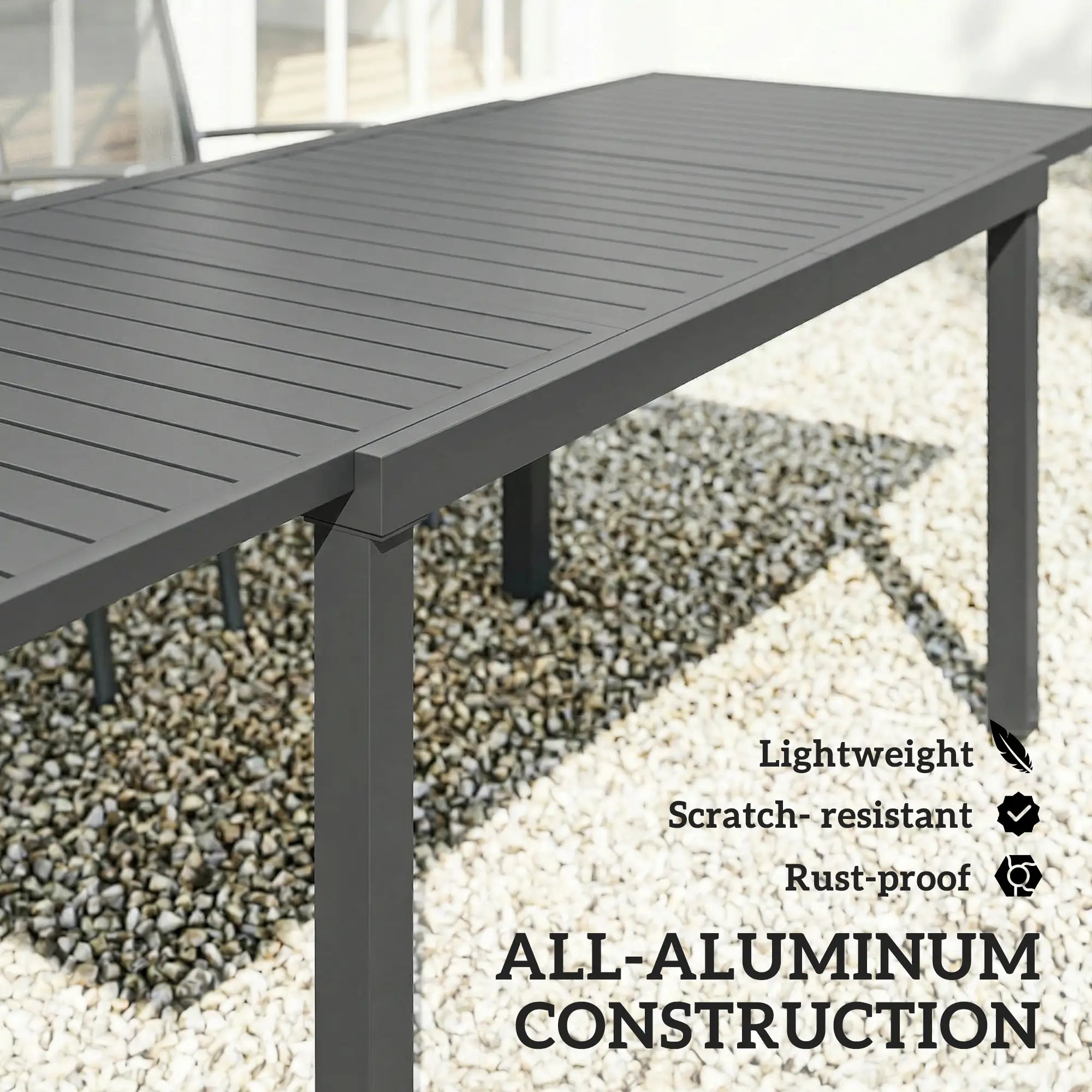 Expandable Outdoor Dining Table, 59