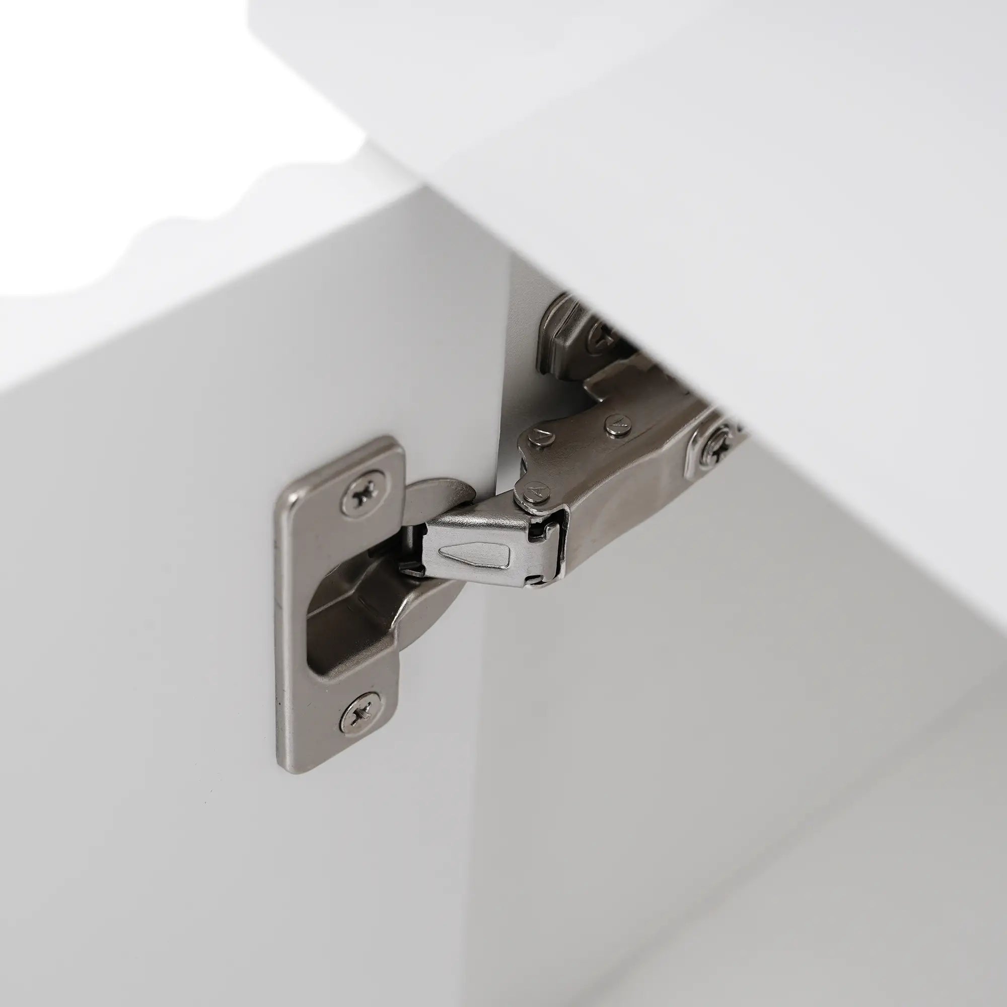 Floating Bathroom Vanity, Ceramic Basin, Right Storage, Rose Gold Handle, 21.5