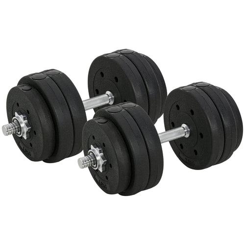 66lbs Adjustable Dumbbells Weight Set Dumbbell Hand Weight Barbell for Body Fitness Lifting Training for Home Office Gym Black