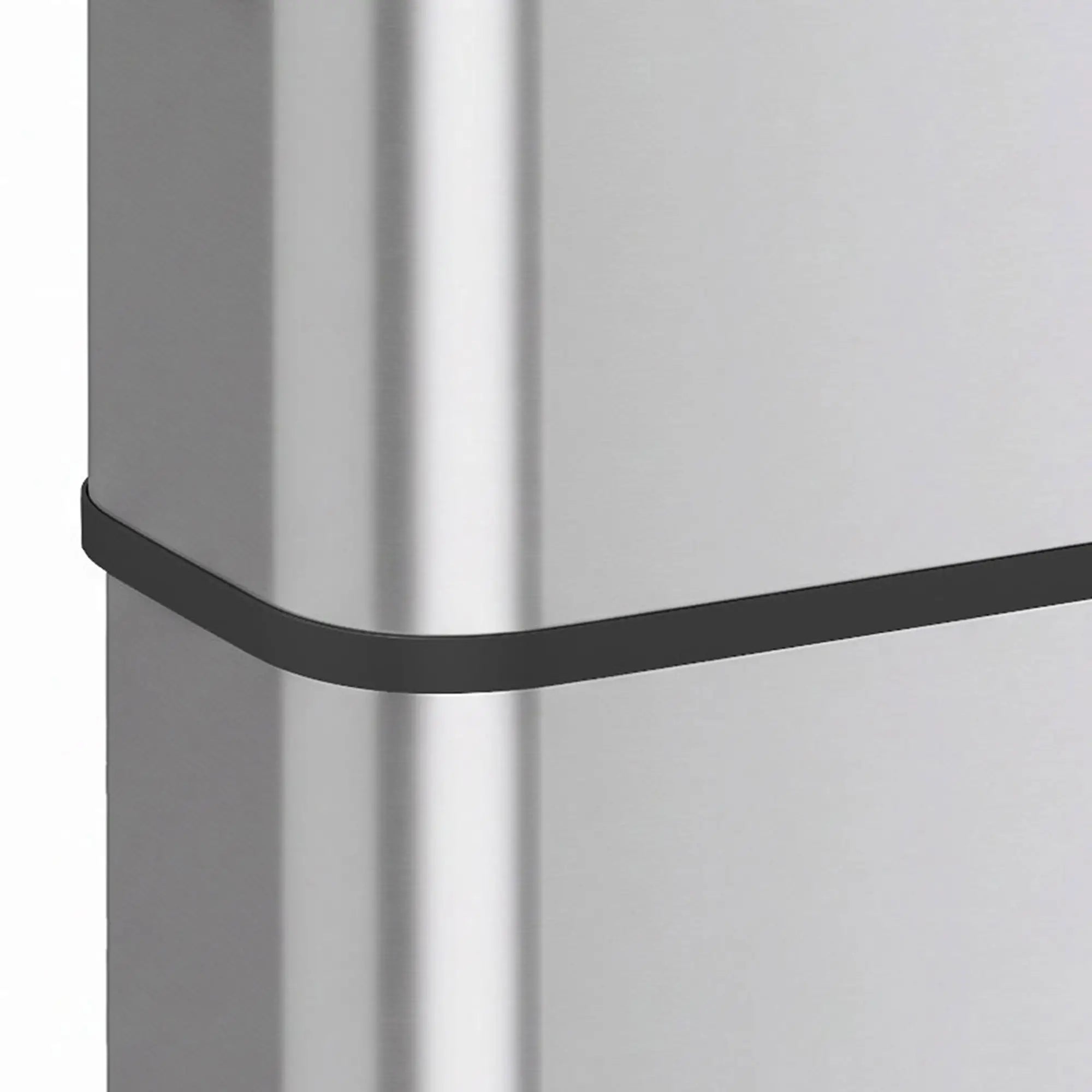 60 L Slim Stainless Steel Trash Can, Soft-Close Lid, Silver Kitchen Trash Cans at Gallery Canada