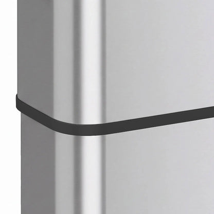 60 L Slim Stainless Steel Trash Can, Soft-Close Lid, Silver Kitchen Trash Cans at Gallery Canada