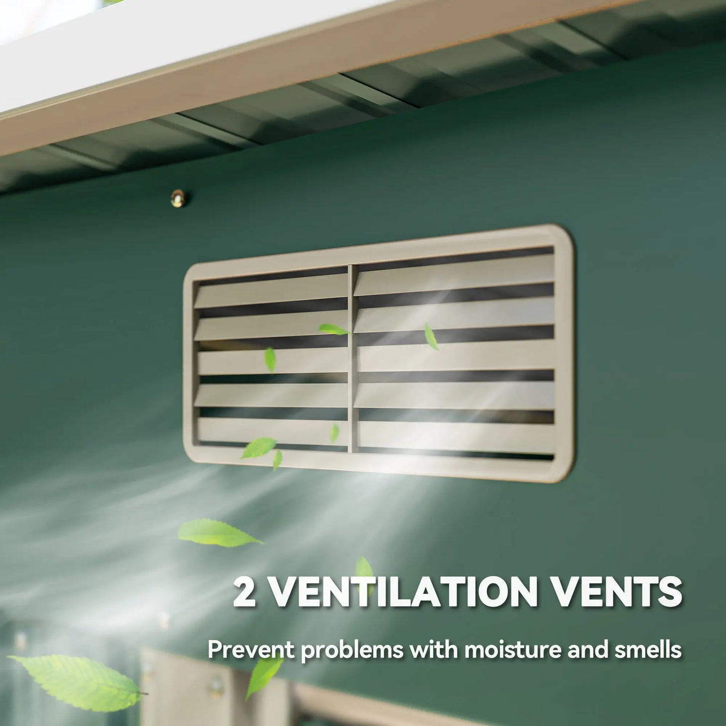 7'x 4' Metal Patio Storage Shed, Garden Tool Utility, Green Sheds at Gallery Canada