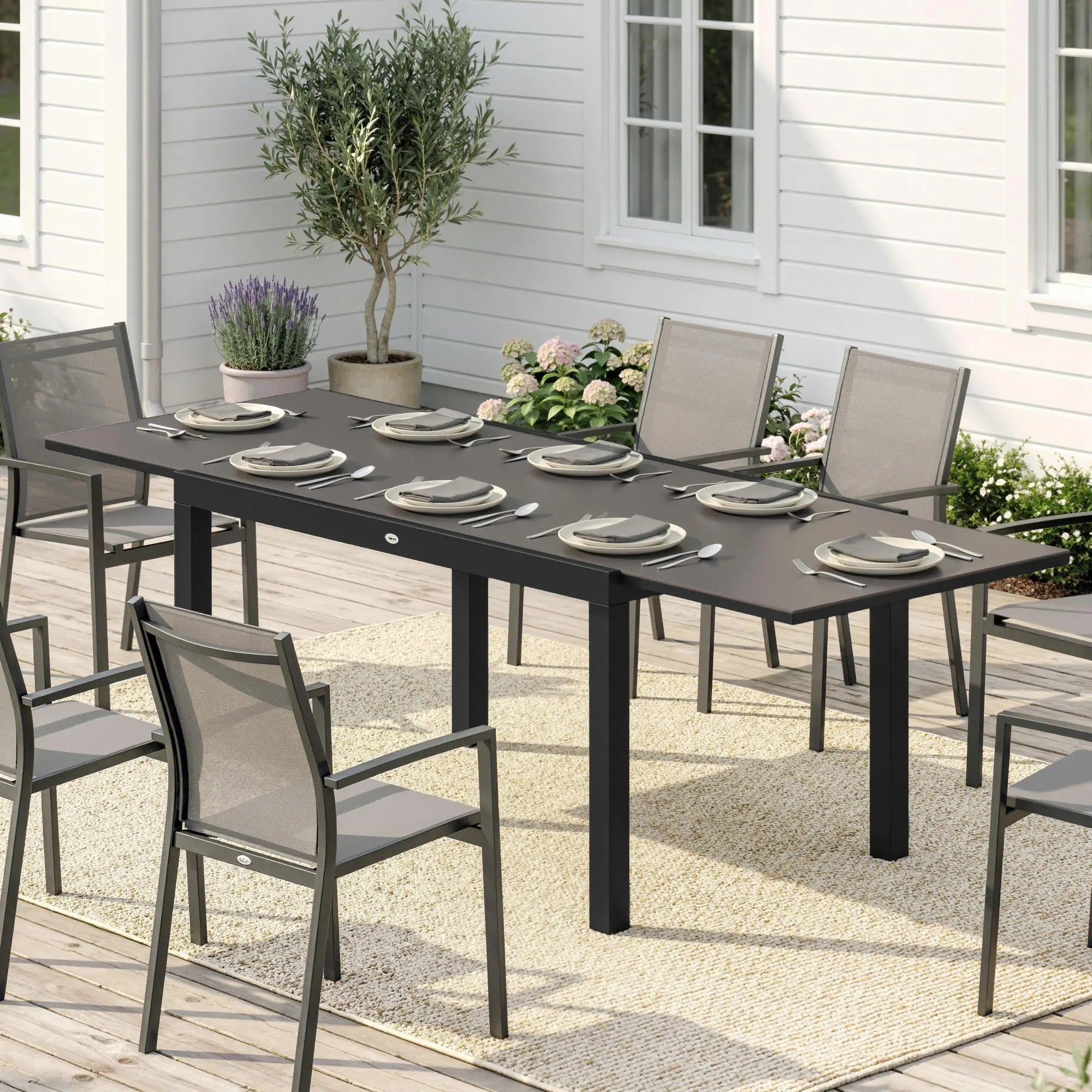Expandable Outdoor Dining Table, 55