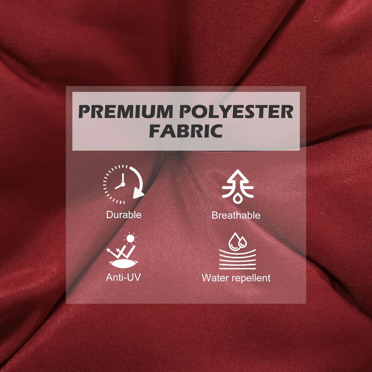 Patio Chair Cushions, Set of 2, 39" x 20" x 3", Wine Red Patio Chair Cushions at Gallery Canada