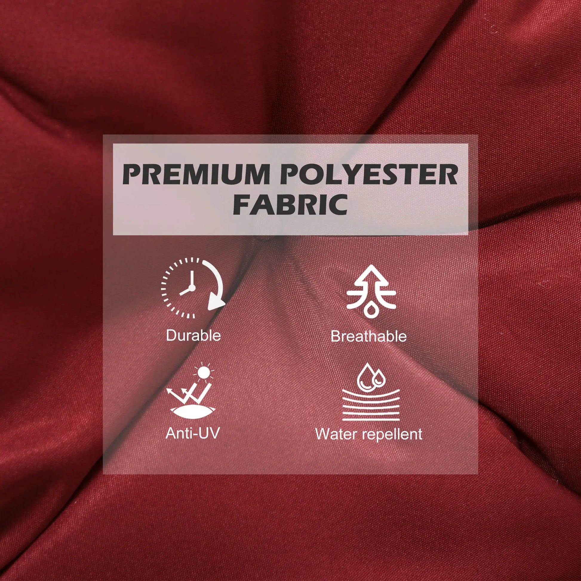 Patio Chair Cushions, Set of 2, 39" x 20" x 3", Wine Red Patio Chair Cushions at Gallery Canada