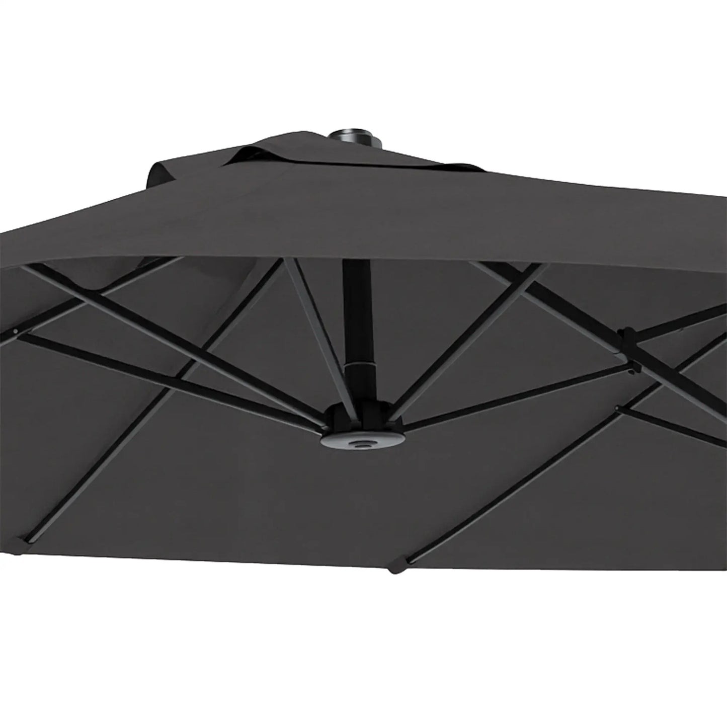 15' Double-Sided Patio Umbrella, Sun Shelter Canopy, Grey Sun Umbrellas at Gallery Canada