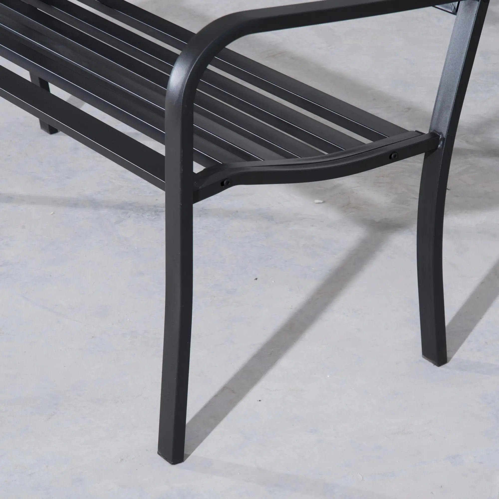 50 2-Seater Garden Bench, Outdoor Blossoming Pattern, Black Outdoor Benches at Gallery Canada