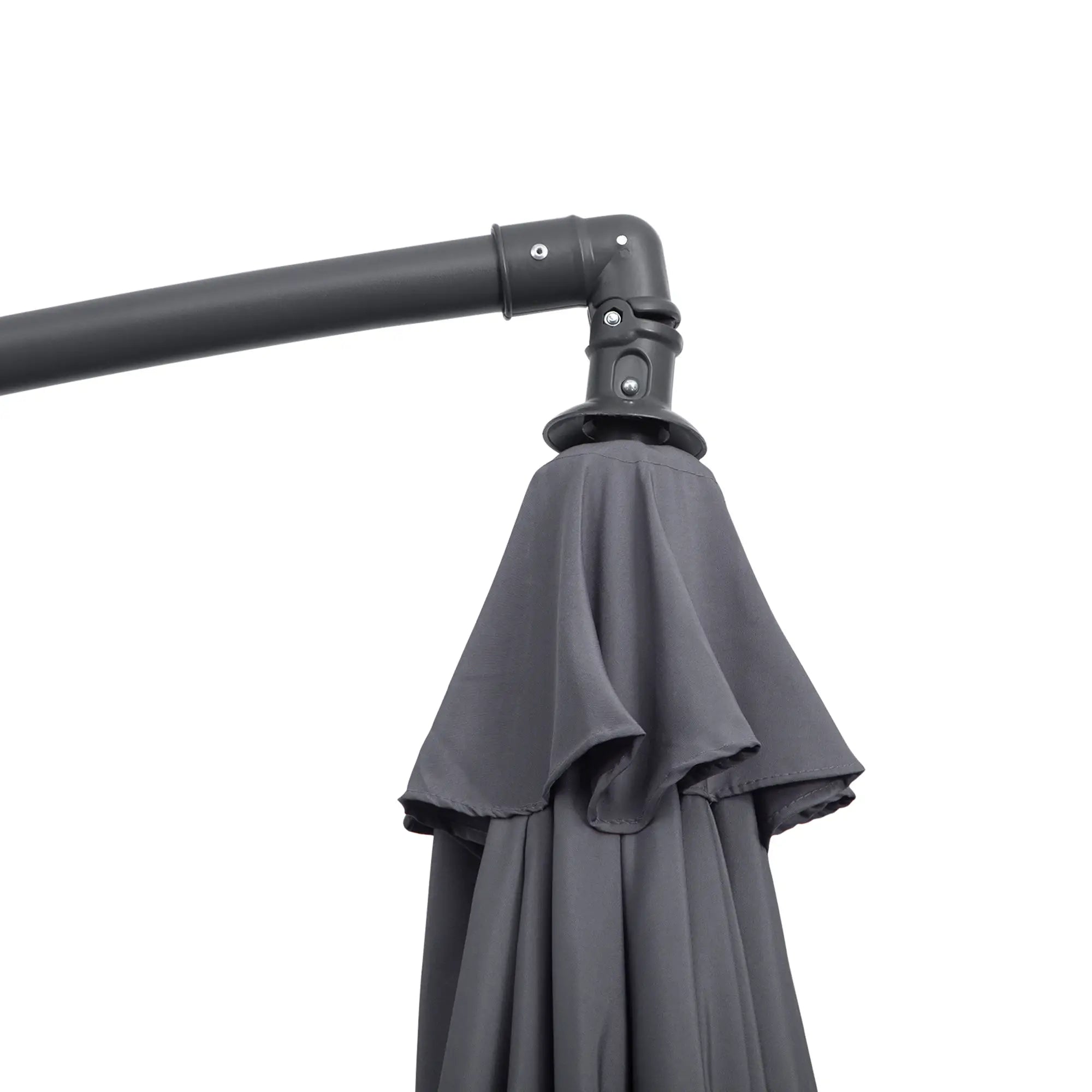 10ft Offset Patio Umbrella with Base, Crank, Grey Cantilever Umbrellas at Gallery Canada