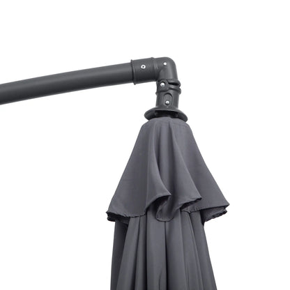 10ft Offset Patio Umbrella with Base, Crank, Grey Cantilever Umbrellas at Gallery Canada