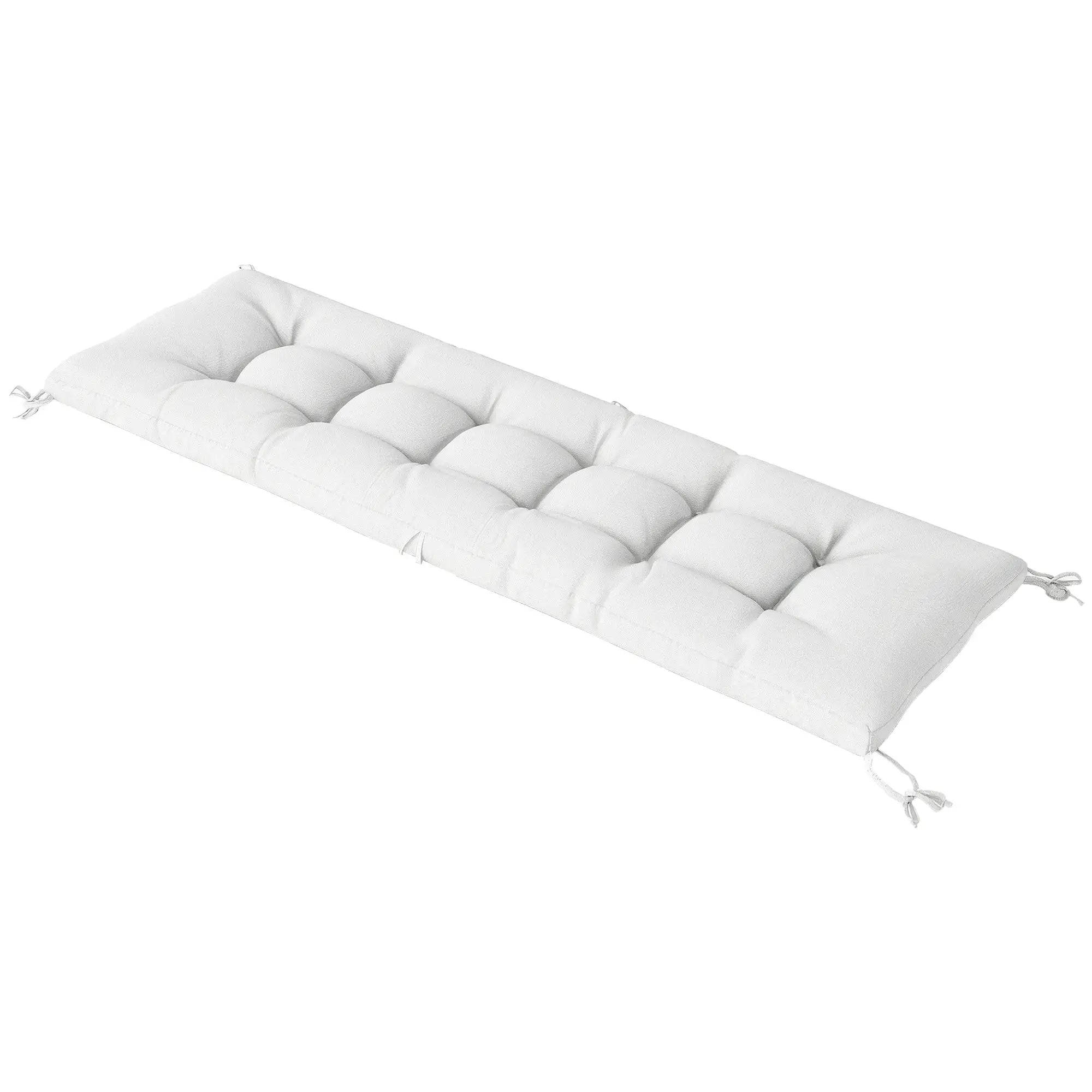 Patio Lounge Chair Cushion, UV50+ With Straps, 78 x 25.6 inch, Cream White Patio Chair Cushions Cream at Gallery Canada