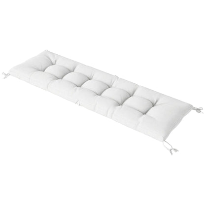 Patio Lounge Chair Cushion, UV50+ With Straps, 78 x 25.6 inch, Cream White Patio Chair Cushions Cream at Gallery Canada