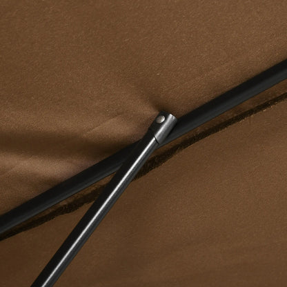 6.5x10ft Rectangle Aluminum Tilt Patio Umbrella, Outdoor Sunshade Canopy with Crank Sun Umbrellas at Gallery Canada