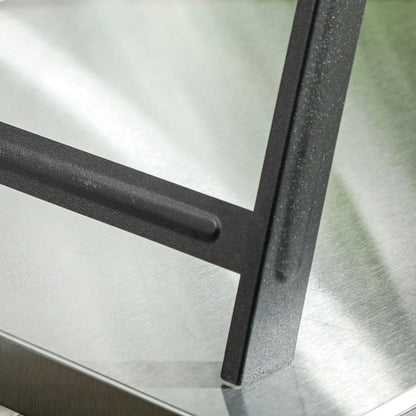 Portable Charcoal Grill With Pull-Out Basin, Folding Tabletop BBQ, Black