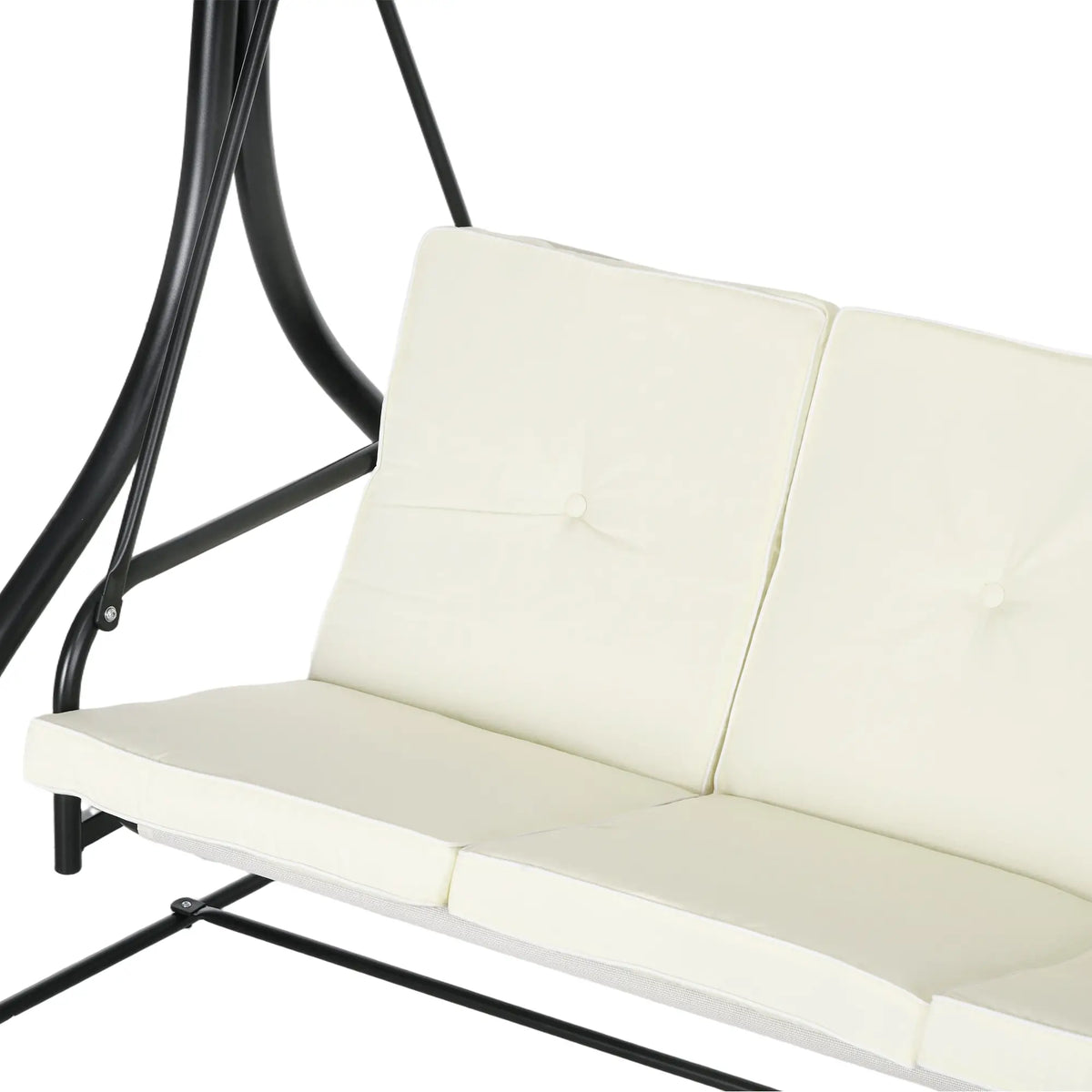 Convertible Patio Swing Bed with Canopy, 3 Seater, White Porch Swings with Canopy at Gallery Canada