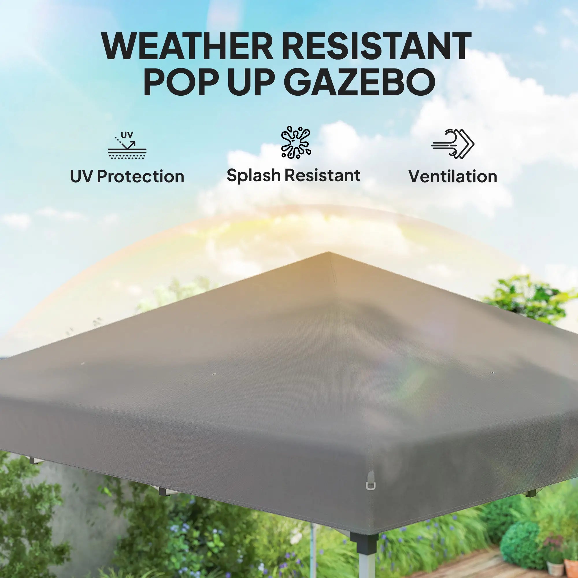 10' x 10' Pop Up Canopy, Sidewalls, Roller Bag, Adjustable Tent, Grey Pop Up Canopies at Gallery Canada