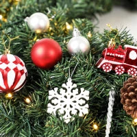 Artificial Xmas Wreath 36" Pre-Lit 130 LED Lights, Green