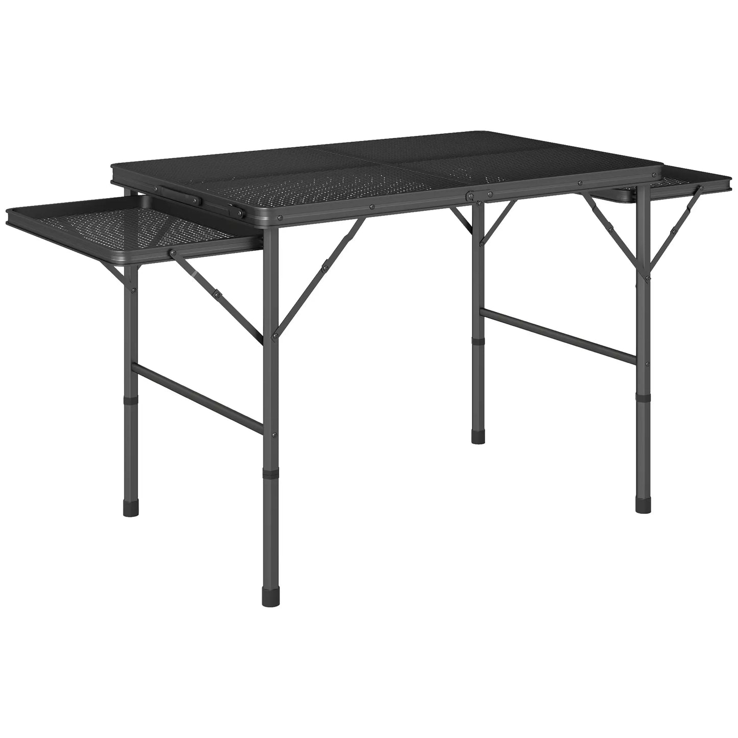 4.5ft Folding Grill Table, Adjustable Height, Metal Portable Picnic Table Picnic Tables & Camping Chairs at Gallery Canada