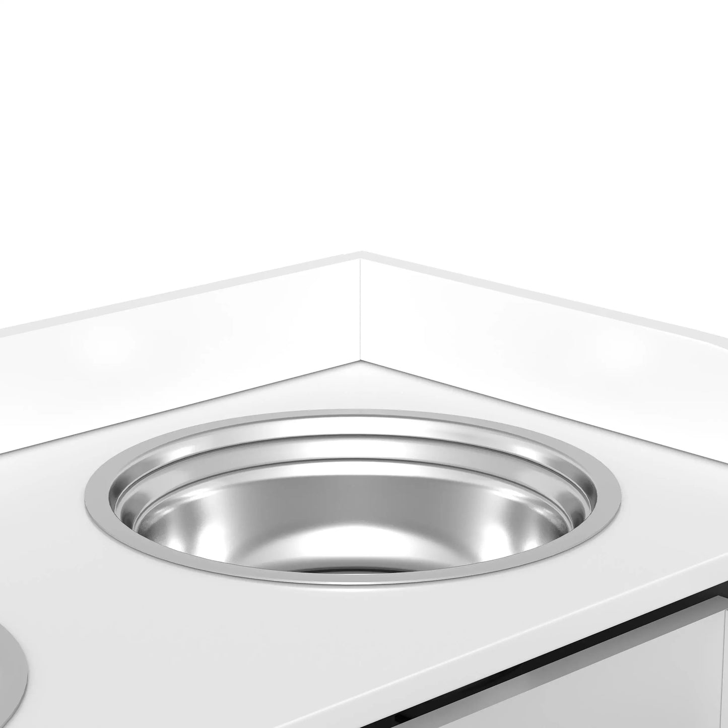 Large Elevated Dog Bowls, Storage Drawer, 2 Stainless Steel Bowls, Grey Dog Bowls at Gallery Canada