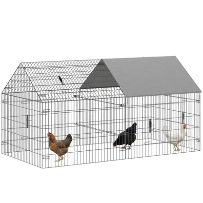 Large Metal Chicken Coop, Water-Resistant Anti-UV Cover, 4 Doors Chicken Coops at Gallery Canada