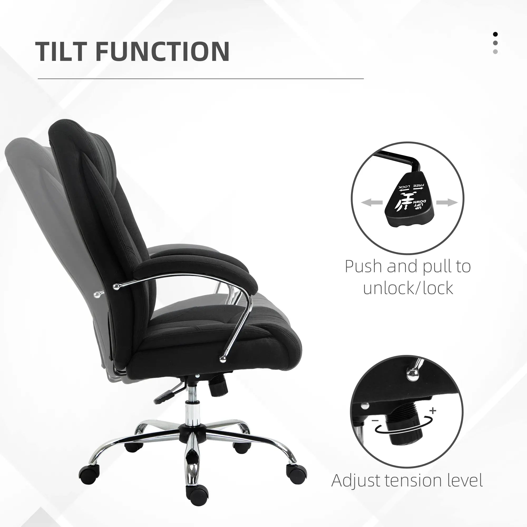 Ergonomic High Back Swivel Office Chair, Adjustable Height, Black Executive & Manager Chairs at Gallery Canada