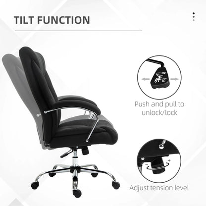 Ergonomic High Back Swivel Office Chair, Adjustable Height, Black Executive & Manager Chairs at Gallery Canada