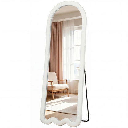 Full Length Mirror With Soft Padded Frame, White