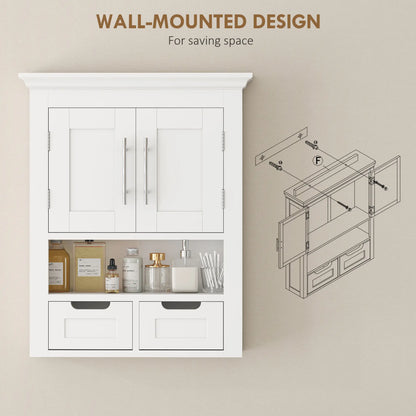 White Wall Cabinet, Medicine Cabinet With Shelf, 24 Inch, White Wall Mounted Cabinets at Gallery Canada