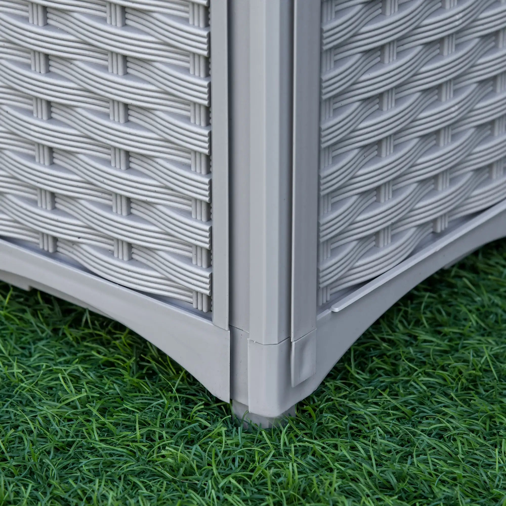 4-Piece Raised Garden Bed, PP Flower Bed, Vegetable Herb Grow Box, Grey Elevated Garden Beds at Gallery Canada