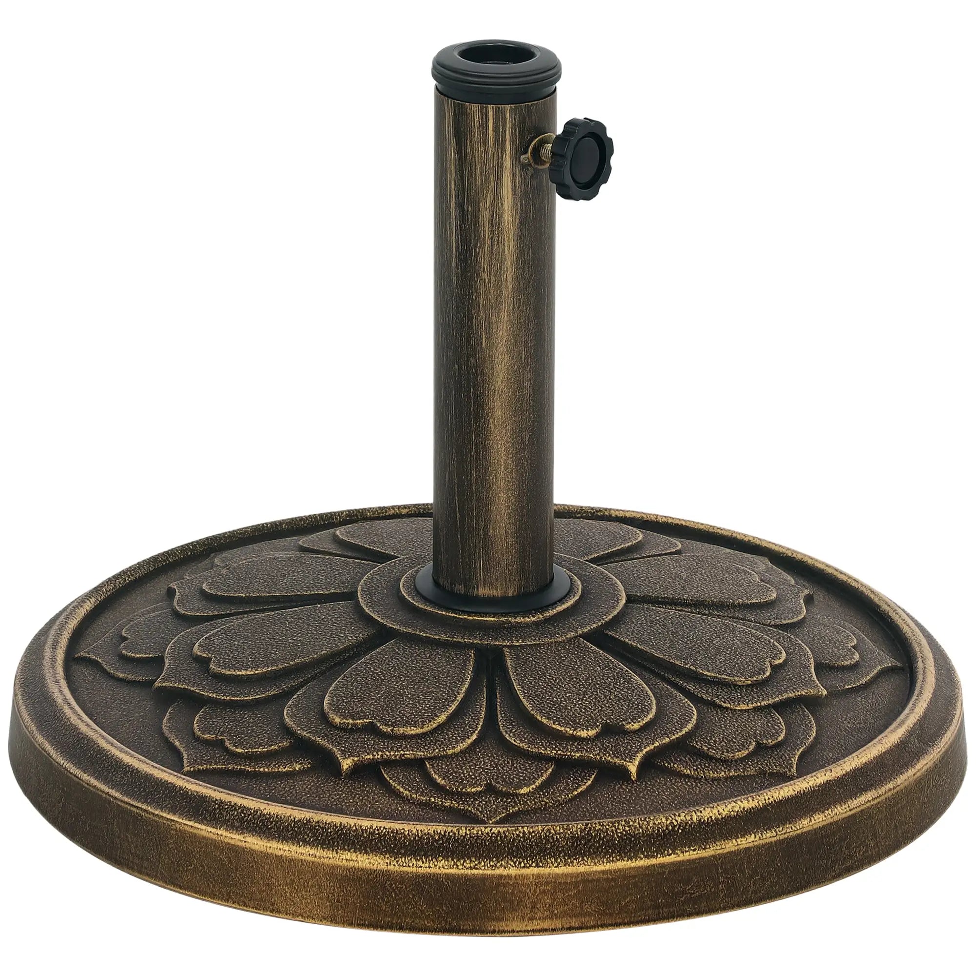 Round Patio Umbrella Base, 26 lbs Resin Stand, Fits 1.3