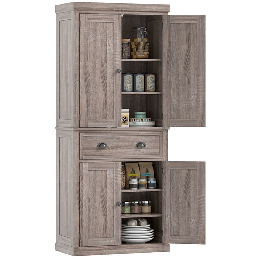 Kitchen Cabinet With 2 Drawers, MDF Board, Wood Grain Kitchen Pantry Cabinets Dark Wood Grain at Gallery Canada