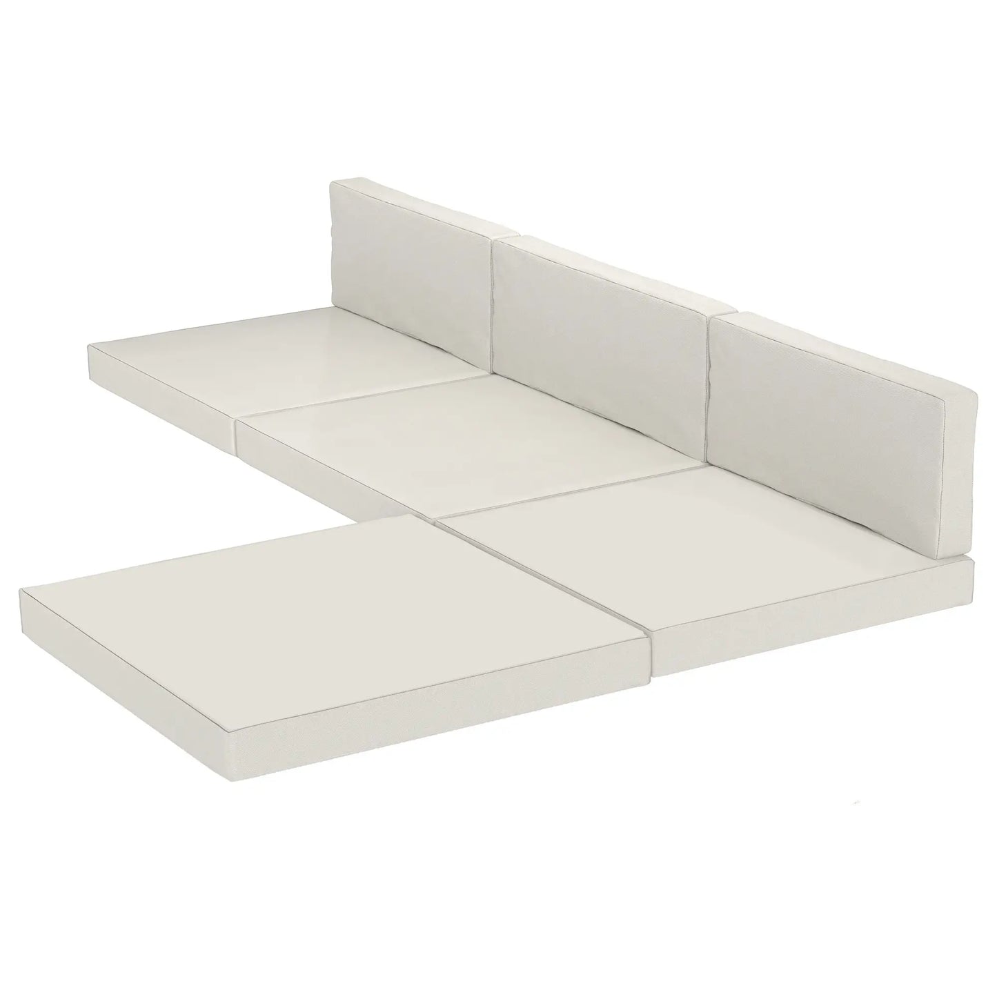 Water-Repellent Patio Loveseat Cushion, 23.6" x23.6", Cream Patio Chair Cushions Cream at Gallery Canada