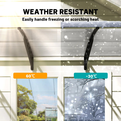 Awning Door Canopy, 119.3" x 37.8", Polycarbonate Patio Cover, Clear Door Awnings at Gallery Canada