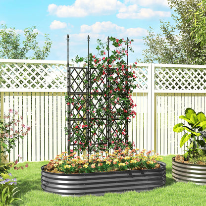 Foldable Garden Trellis, 33.5 x 77.6 Inch, Lattice Climbing Support, Black Plant Stands at Gallery Canada